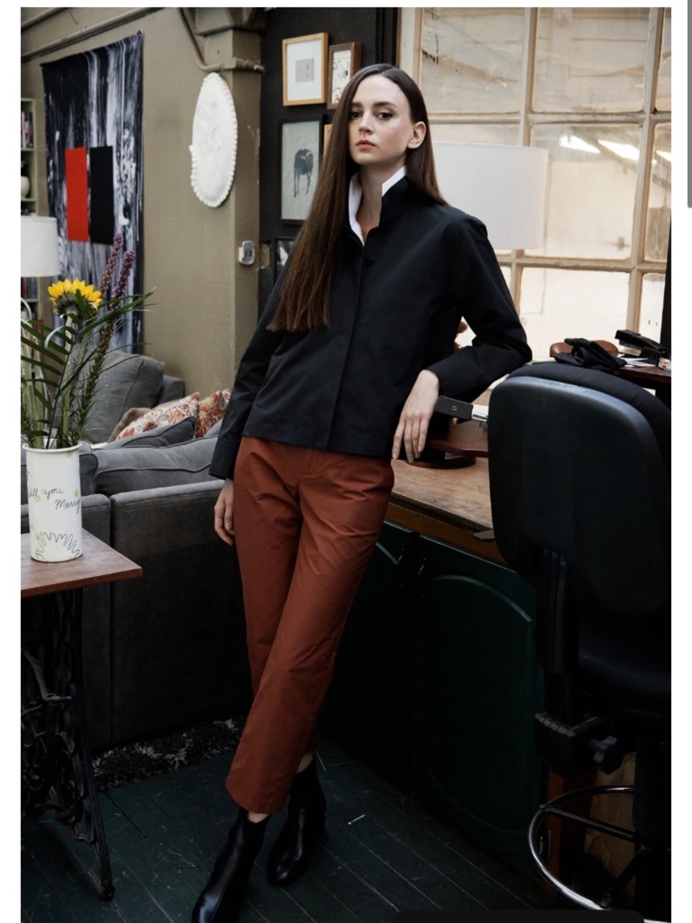 Kal Rieman Francoise Cigarette Pant Rust--Size 4